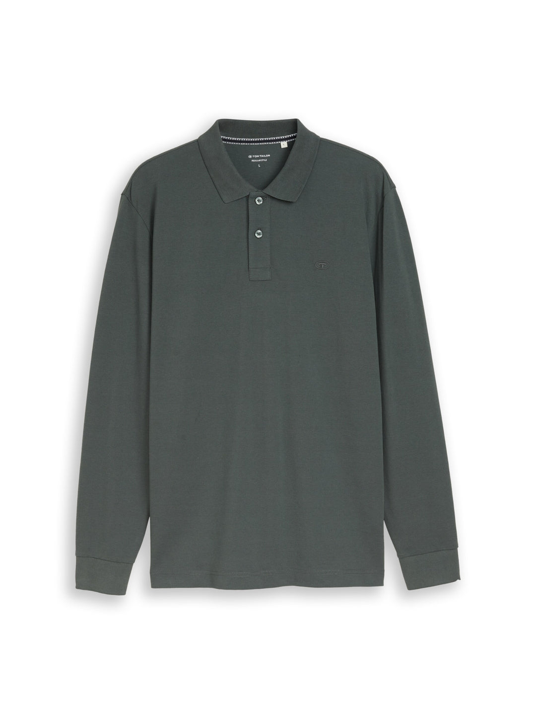 basic longsleeve polo, Darkest Olive 14406 Bild 1