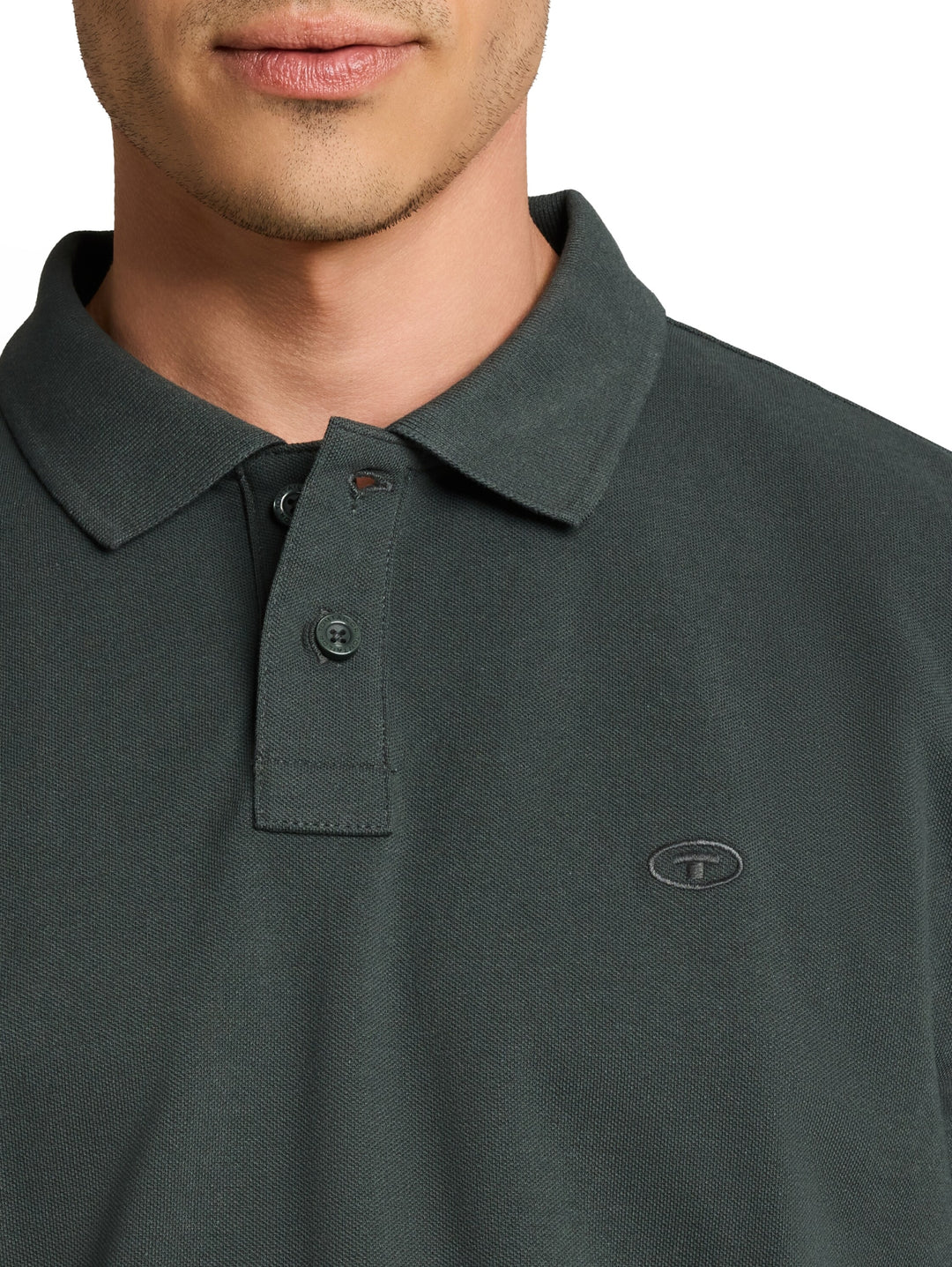 basic longsleeve polo, Darkest Olive 14406 Bild 5