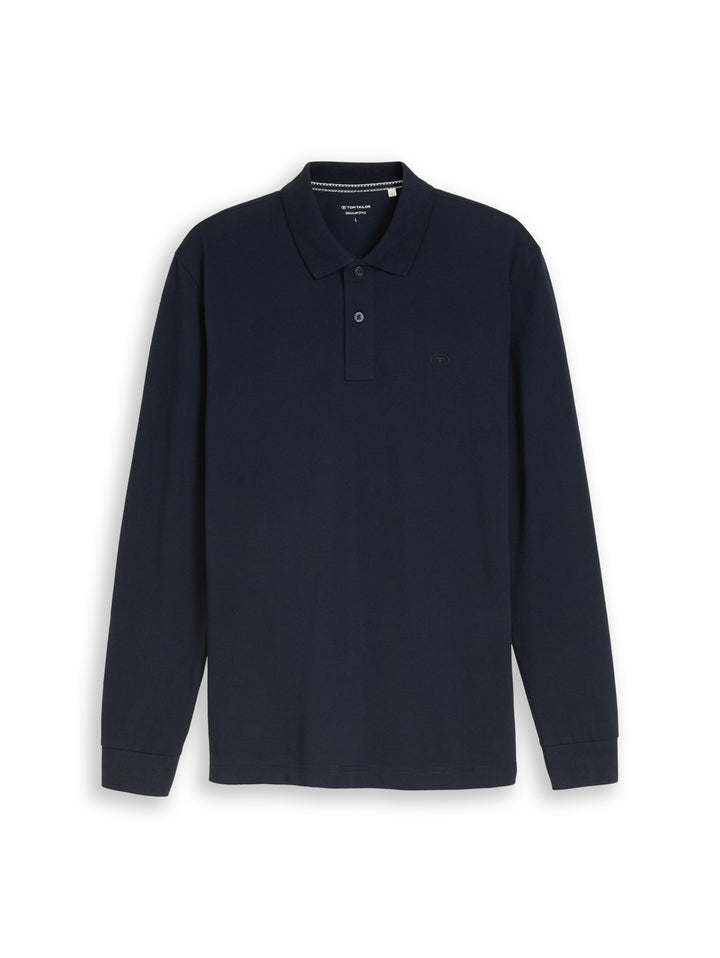 basic longsleeve polo, sky captain blue 10668 Bild 7