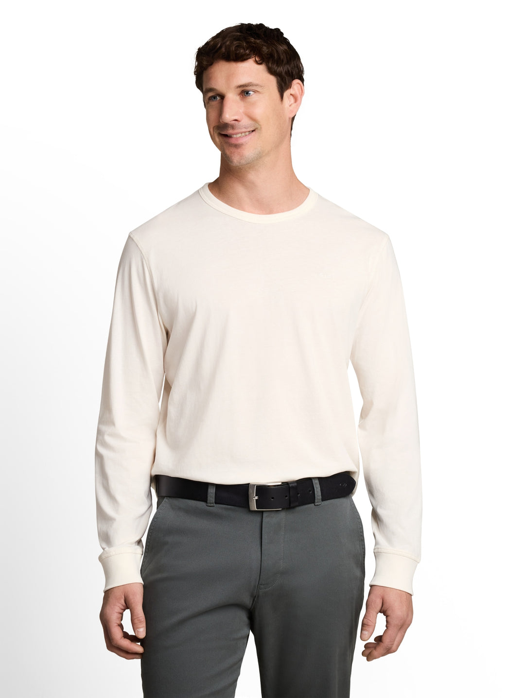 basic longsleeve t-shirt, Gardenia White 10348 Bild 6