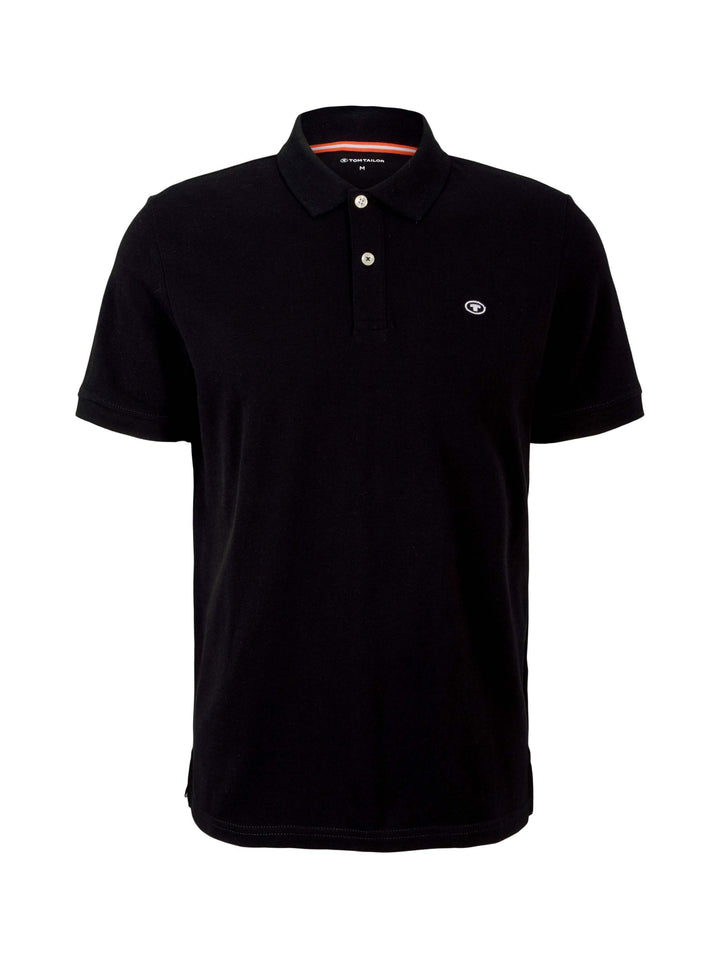 basic polo with contrast, Black 29999 Bild 1