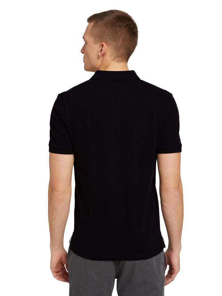 basic polo with contrast, Black 29999 Bild 4