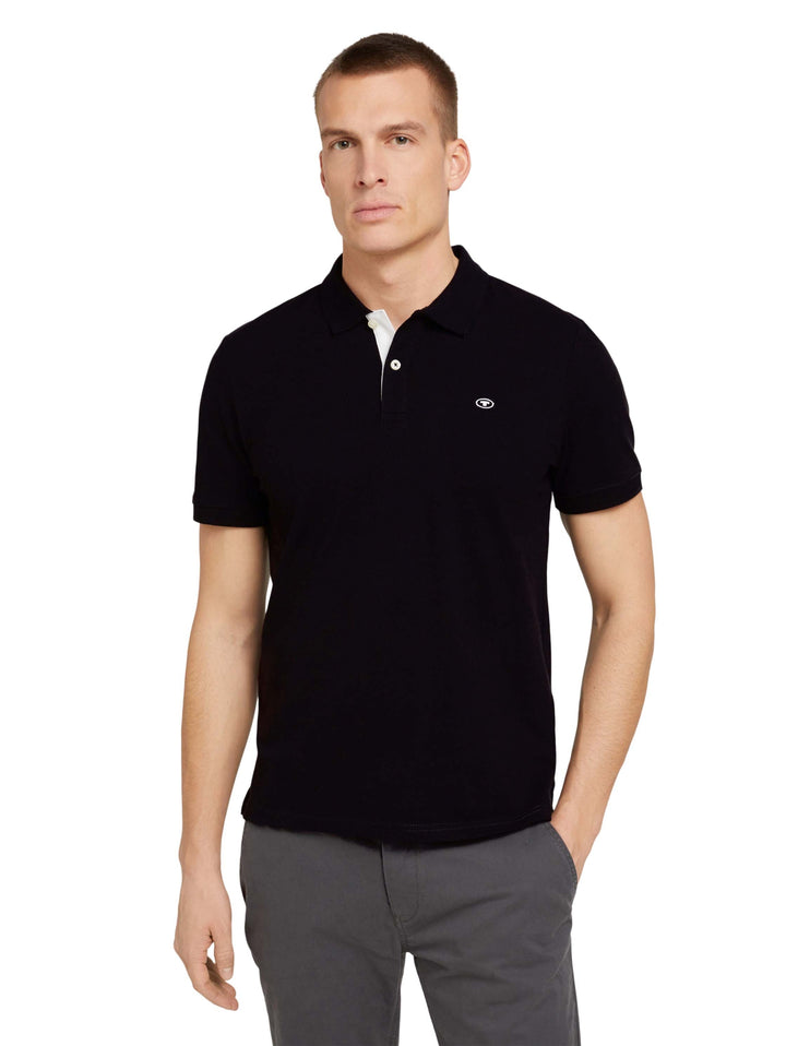 basic polo with contrast, Black 29999 Bild 6