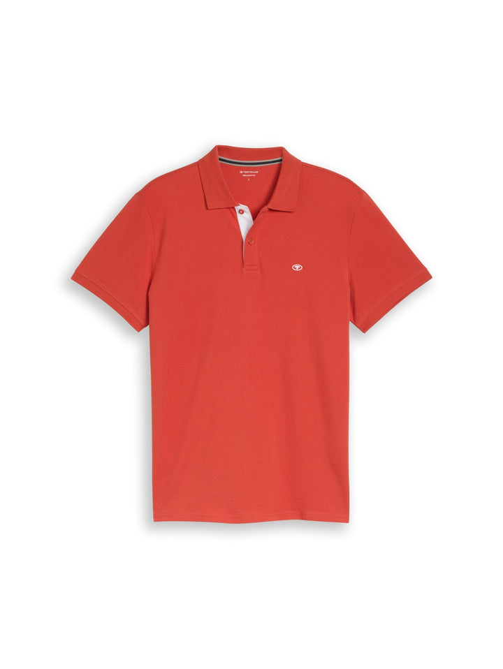 basic polo with contrast, Chili Orange 11214 Bild 1
