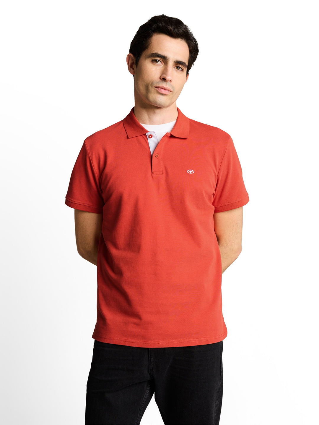 basic polo with contrast, Chili Orange 11214 Bild 5