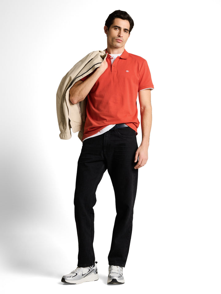 basic polo with contrast, Chili Orange 11214 Bild 7