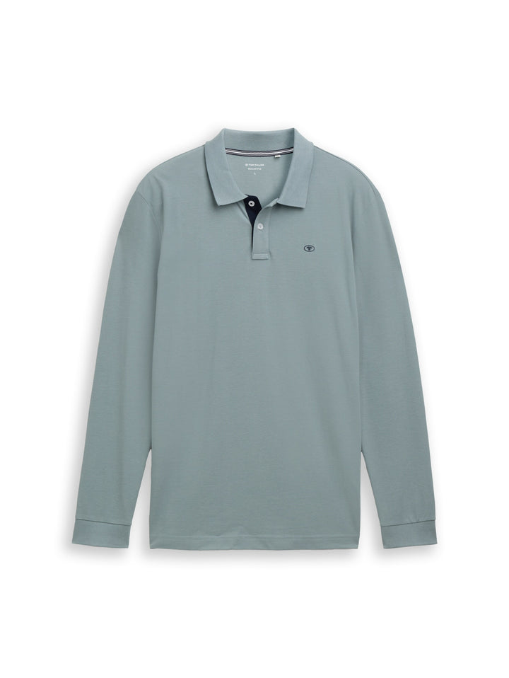 basic polo with contrast, grey mint 27475 Bild 1