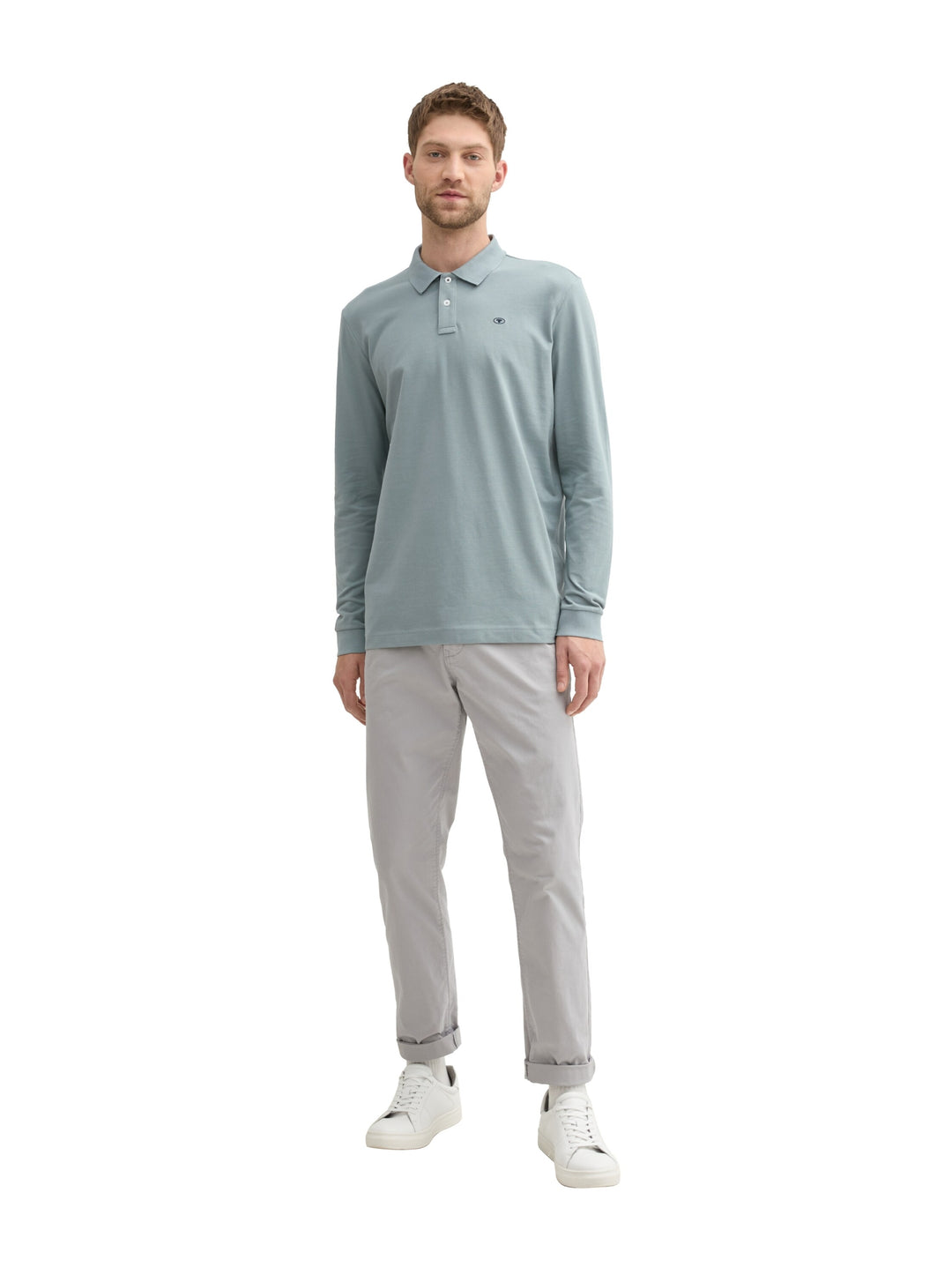 basic polo with contrast, grey mint 27475 Bild 3