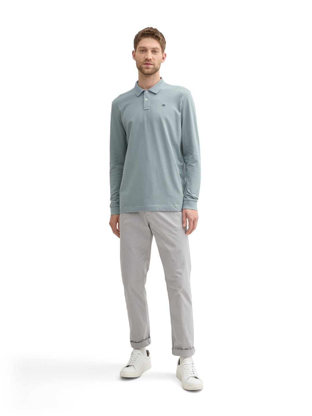 basic polo with contrast, grey mint 27475 Bild 3