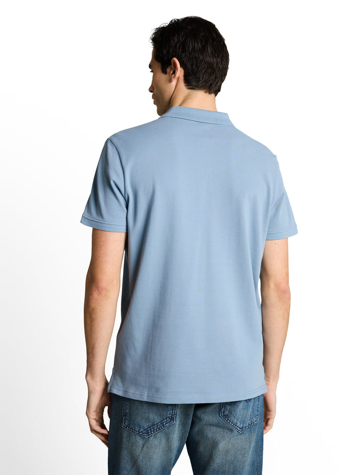 basic polo with contrast, mountain spring blue 39441 Bild 4