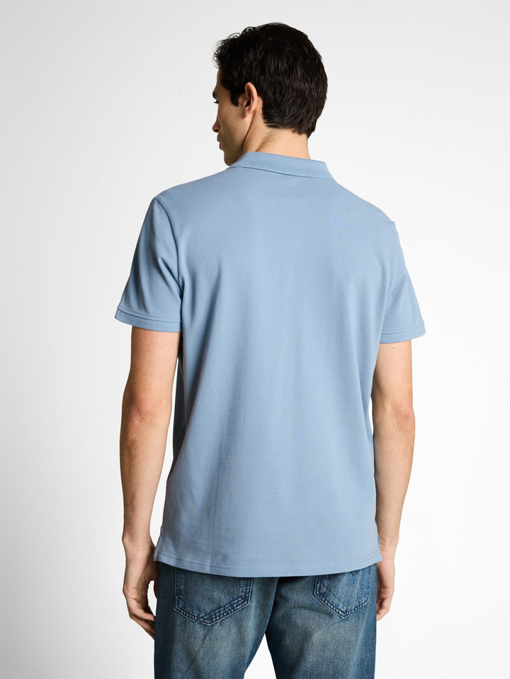 basic polo with contrast, mountain spring blue 39441 Bild 4