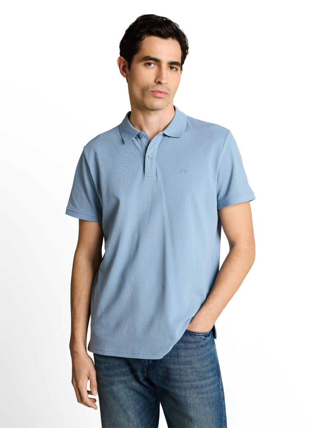 basic polo with contrast, mountain spring blue 39441 Bild 5