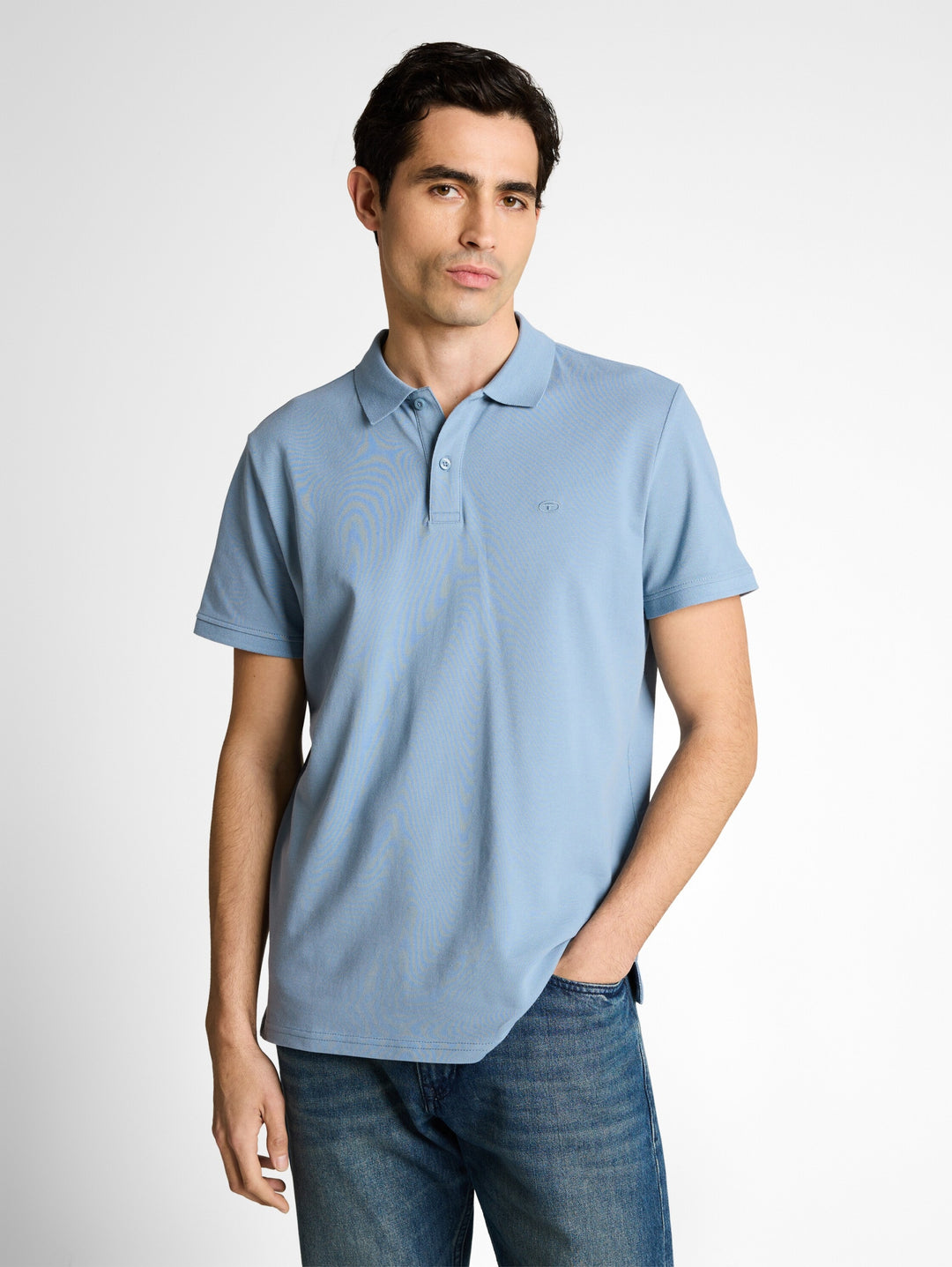 basic polo with contrast, mountain spring blue 39441 Bild 5