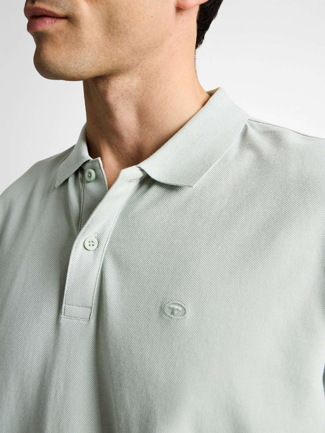 basic polo with contrast, soft greyish green 12792 Bild 10