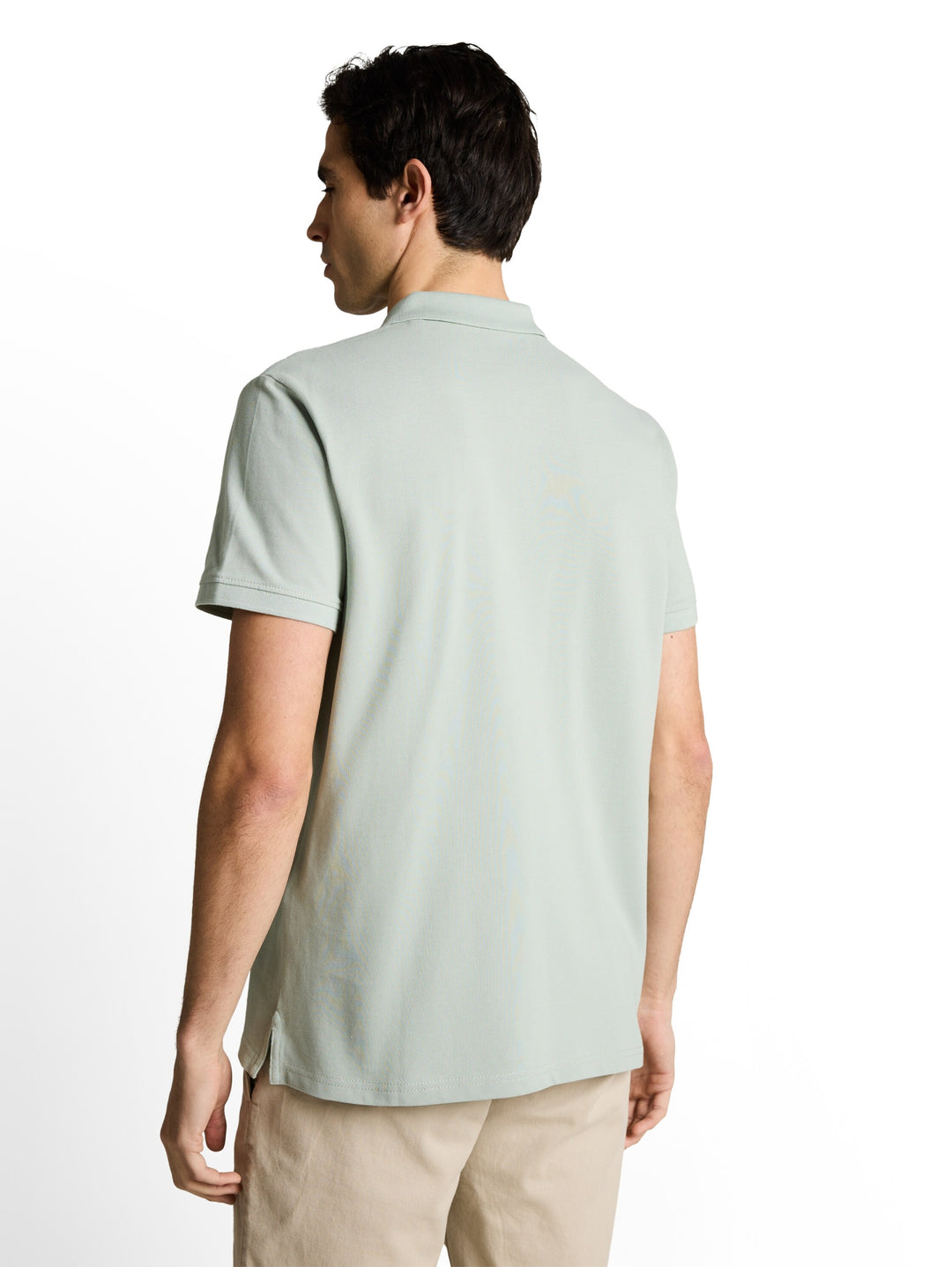 basic polo with contrast, soft greyish green 12792 Bild 4