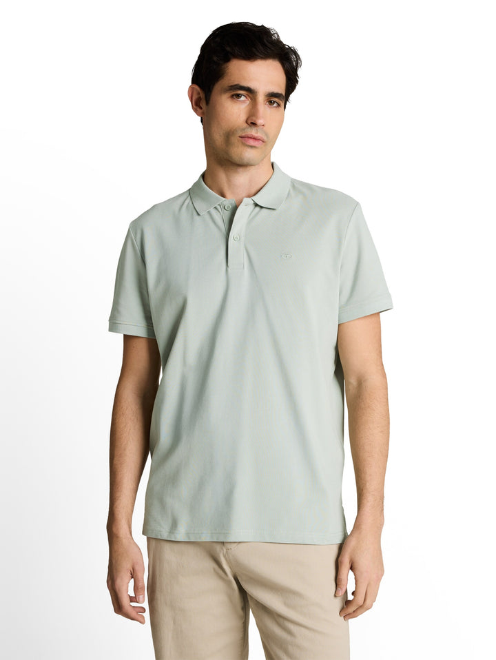 basic polo with contrast, soft greyish green 12792 Bild 5