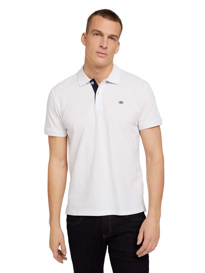 basic polo with contrast, White 20000 Bild 5