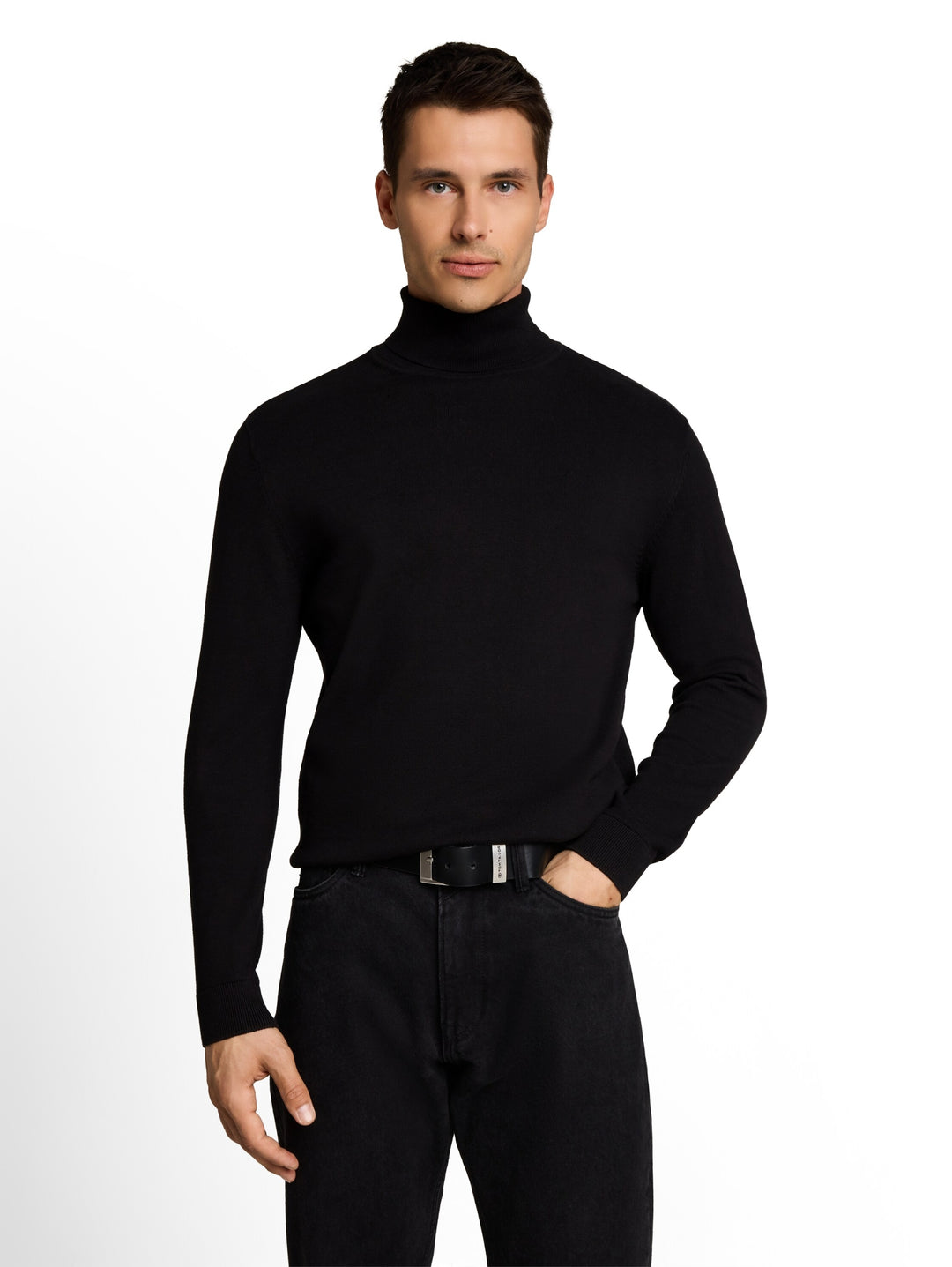basic turtle neck knit, Black 29999 Bild 5