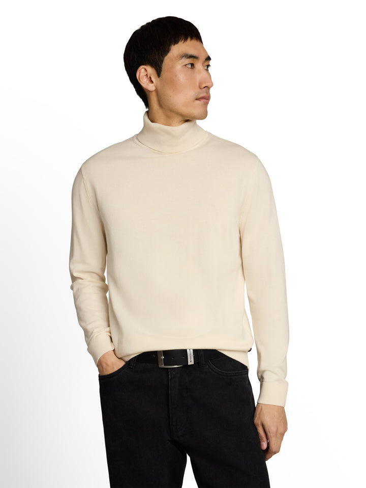 basic turtle neck knit, Gardenia White 10348 Bild 5