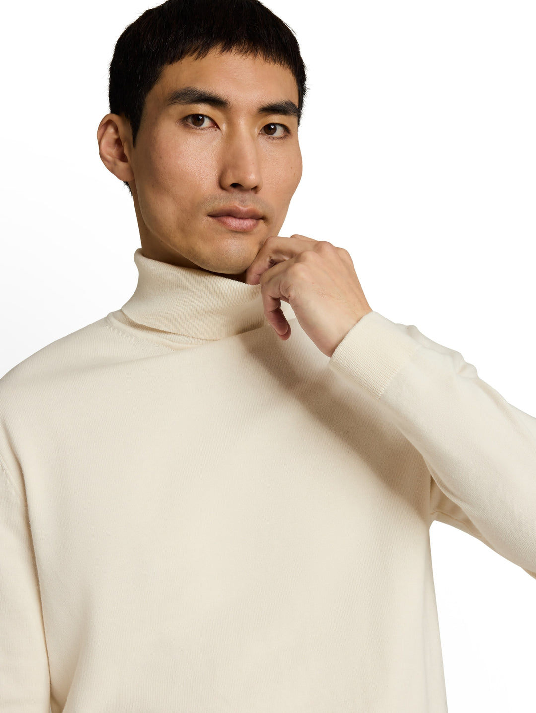 basic turtle neck knit, Gardenia White 10348 Bild 6