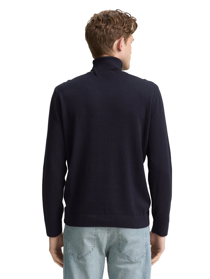 basic turtleneck knit, Knitted Navy Melange 13160 Bild 4