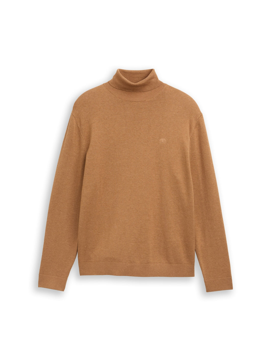 basic turtleneck knit, mid brown melange 39098 Bild 1