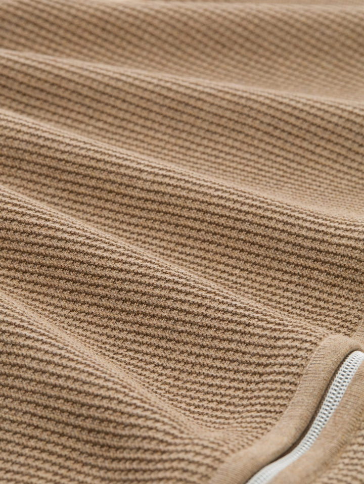 basic zip jacket knit, hazel brown melange 31089 Bild 2