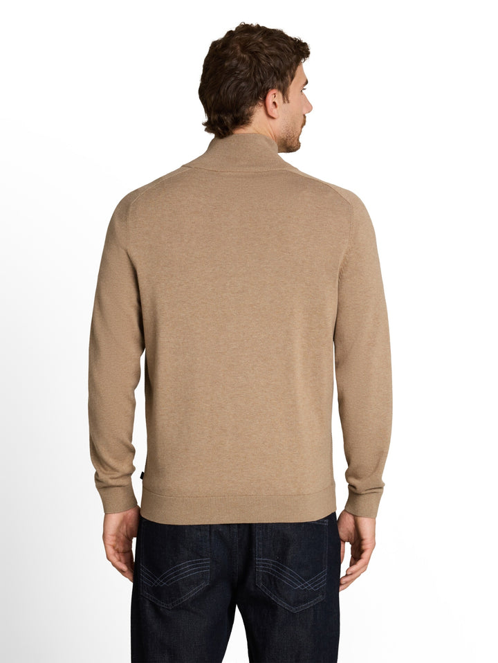 basic zip jacket knit, hazel brown melange 31089 Bild 4