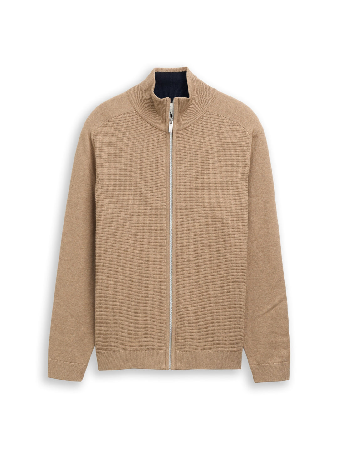 basic zip jacket knit, hazel brown melange 31089 Bild 7