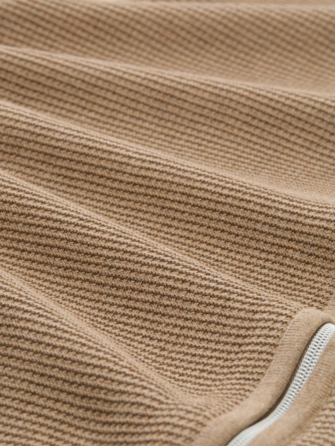 basic zip jacket knit, hazel brown melange 31089 Bild 8