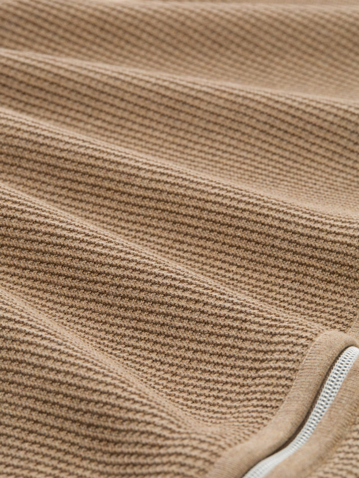 basic zip jacket knit, hazel brown melange 31089 Bild 8