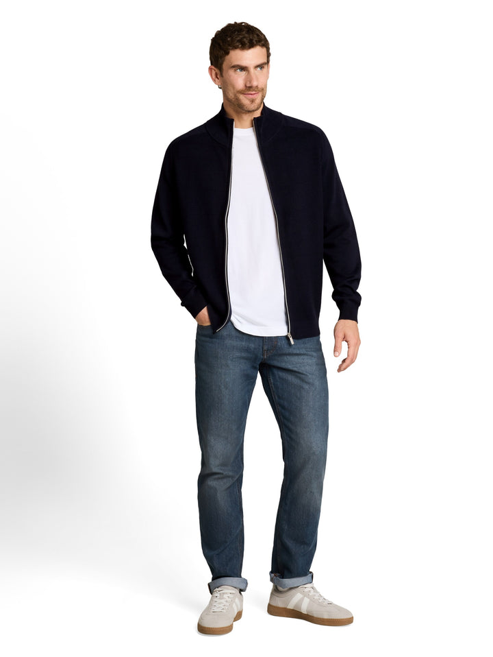 basic zip jacket knit, sky captain blue 10668 Bild 3