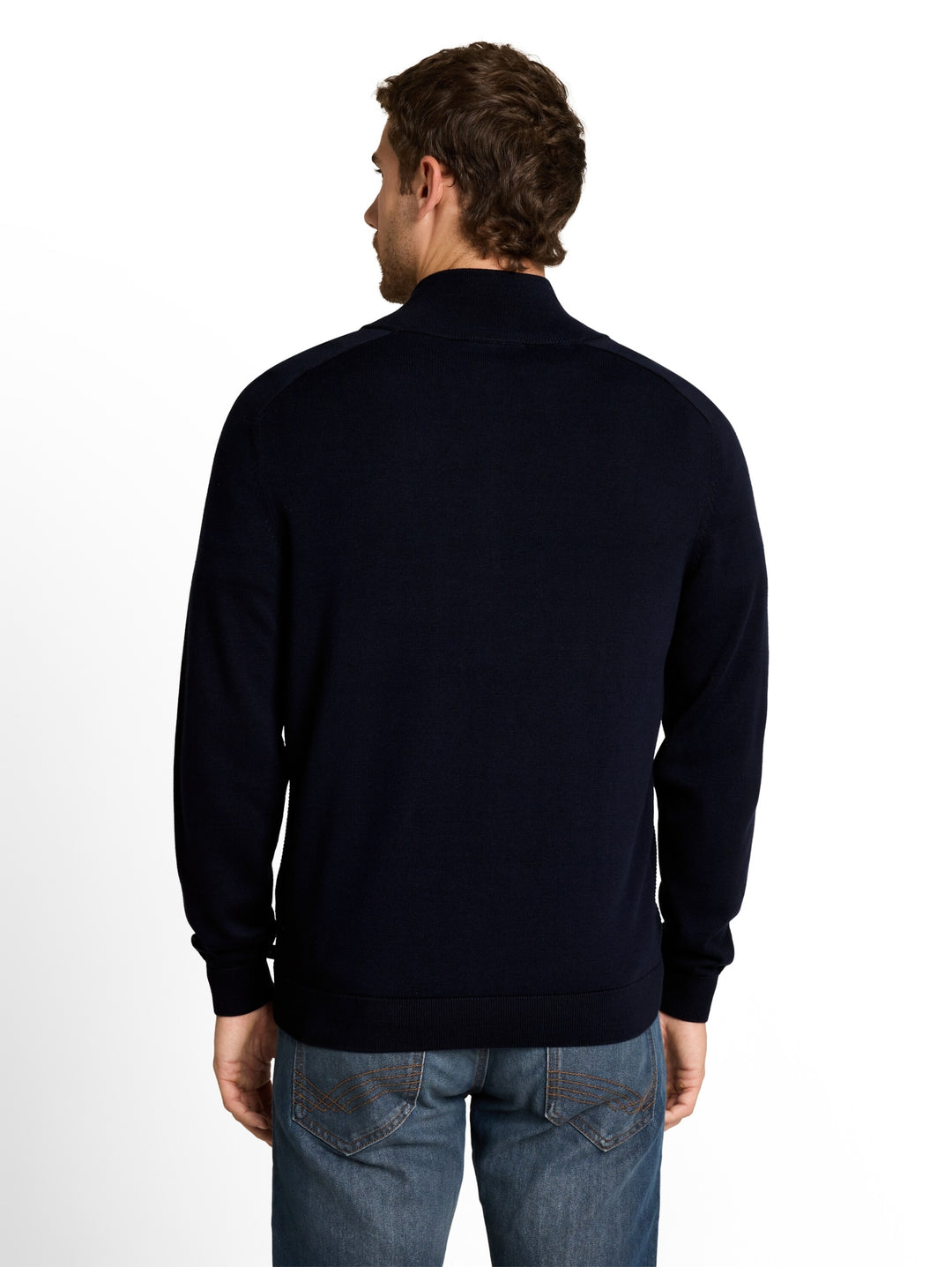 basic zip jacket knit, sky captain blue 10668 Bild 4