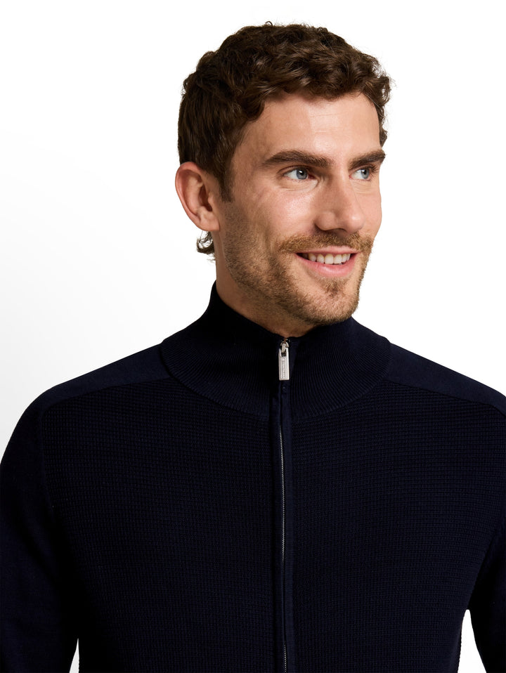 basic zip jacket knit, sky captain blue 10668 Bild 5