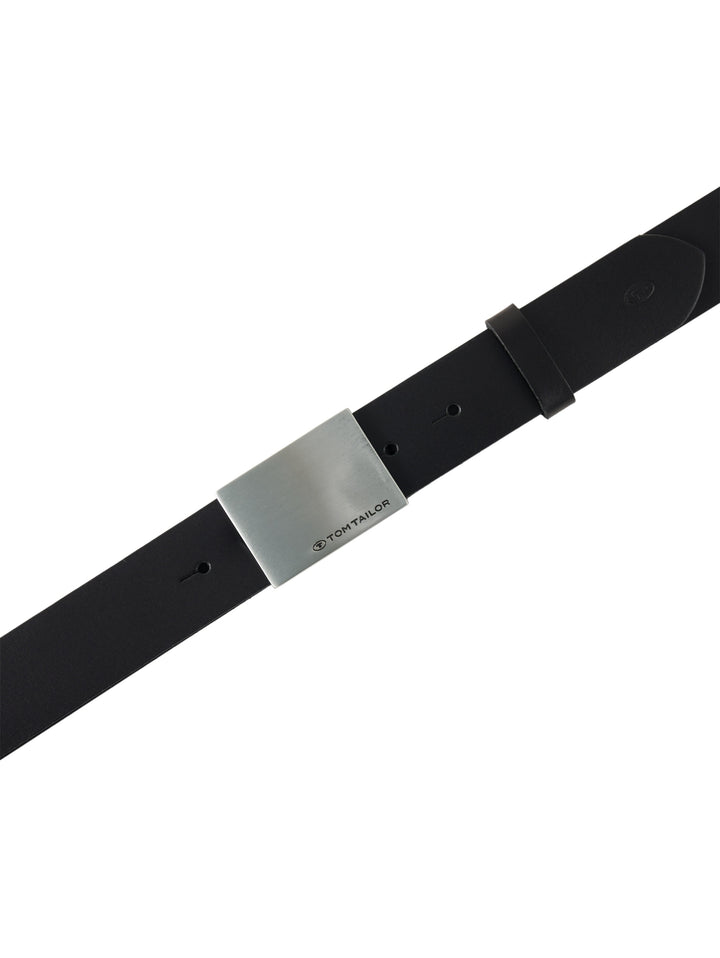 Herren Ledergürtel mit Koppelschli, black uni 9000 Bild 3