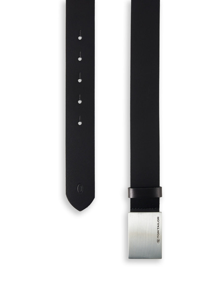 Herren Ledergürtel mit Koppelschli, black uni 9000 Bild 6