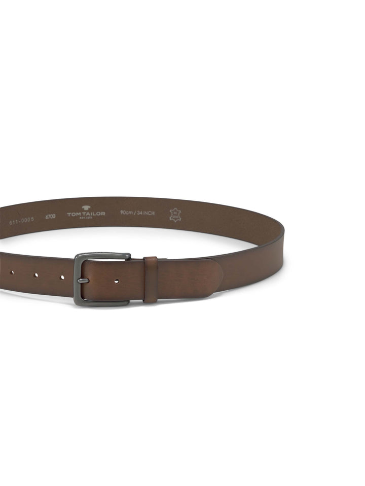 TTSCOTT Herren Ledergürtel mit rech, light brown uni 6700 Bild 6