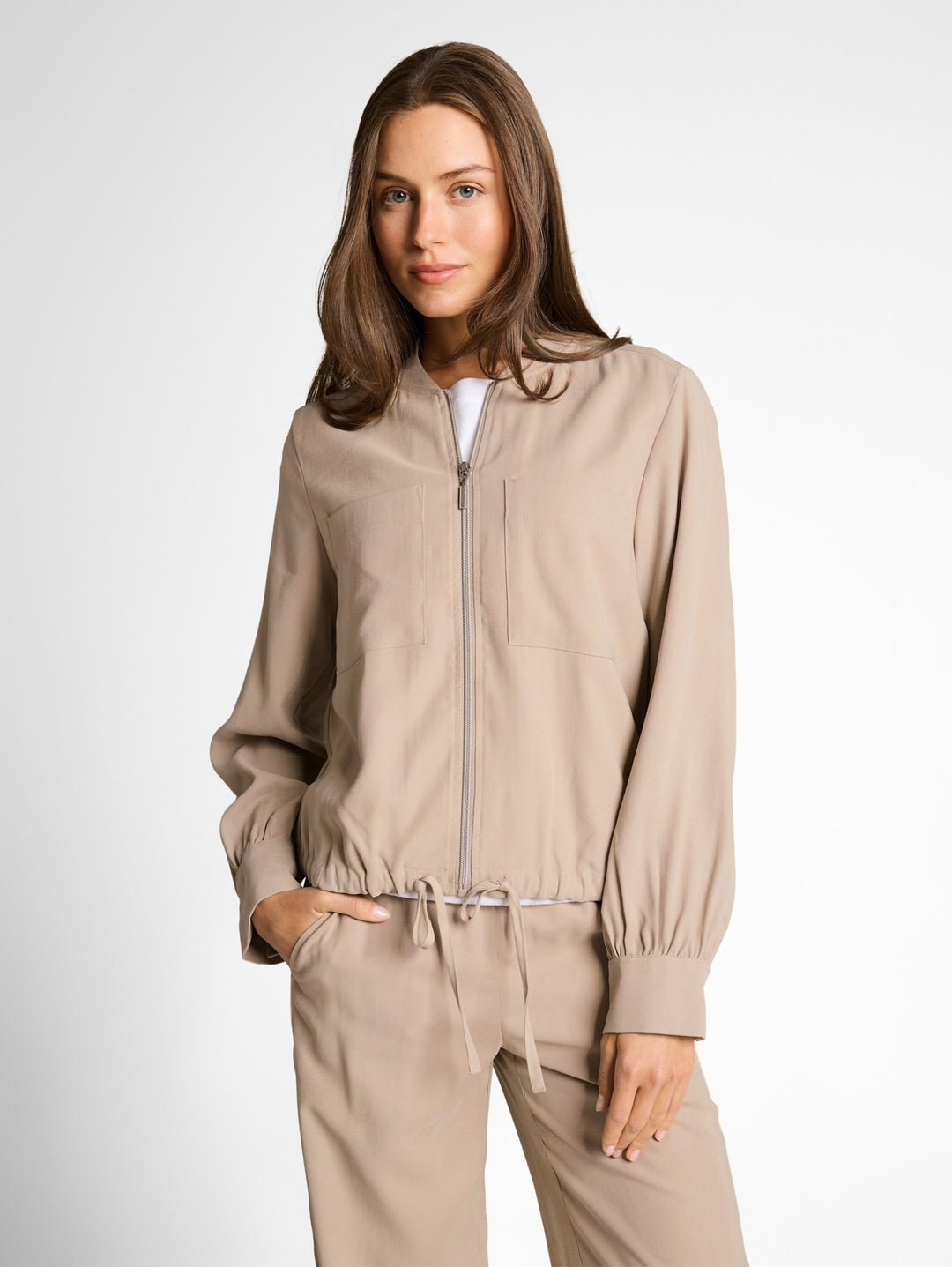 blazer fluent bomber jacket, soft taupe grey 32208 Bild 6