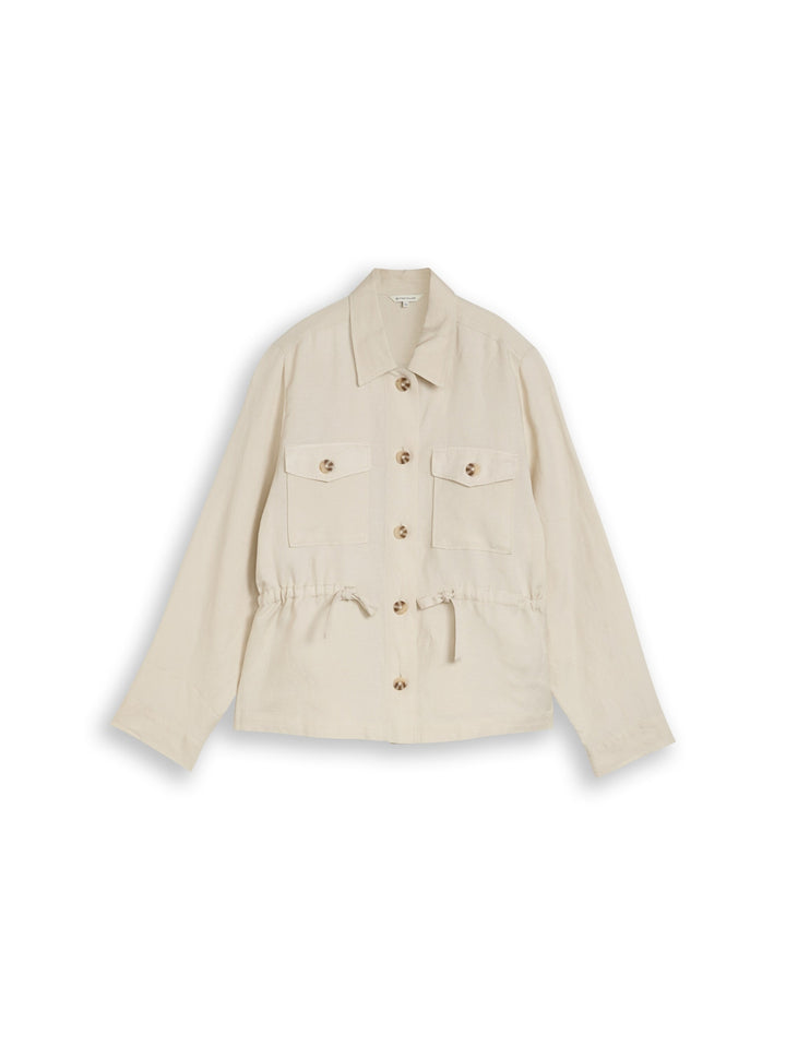 blazer jacket with linen, sand stone beige 29517 Bild 1