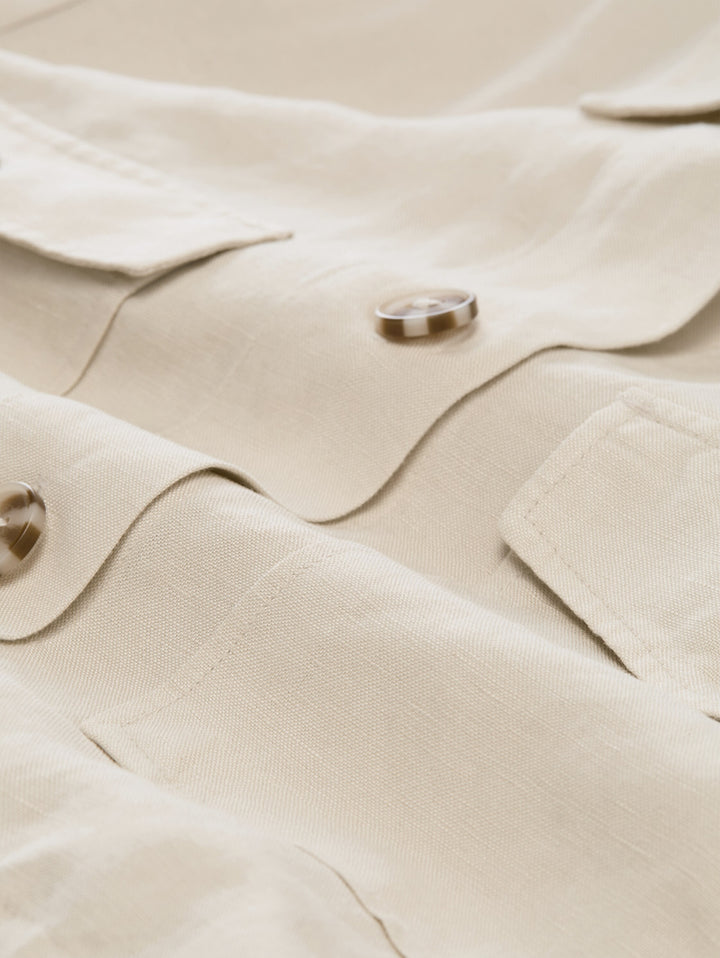 blazer jacket with linen, sand stone beige 29517 Bild 2