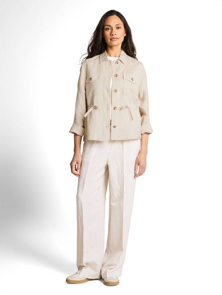 blazer jacket with linen, sand stone beige 29517 Bild 3