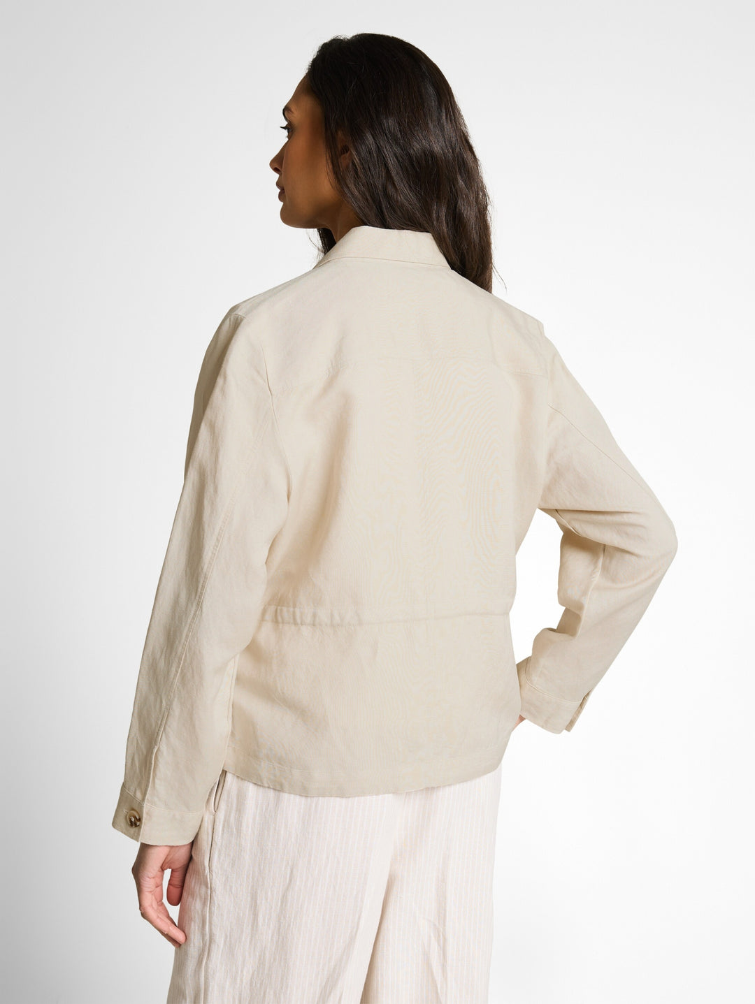 blazer jacket with linen, sand stone beige 29517 Bild 4