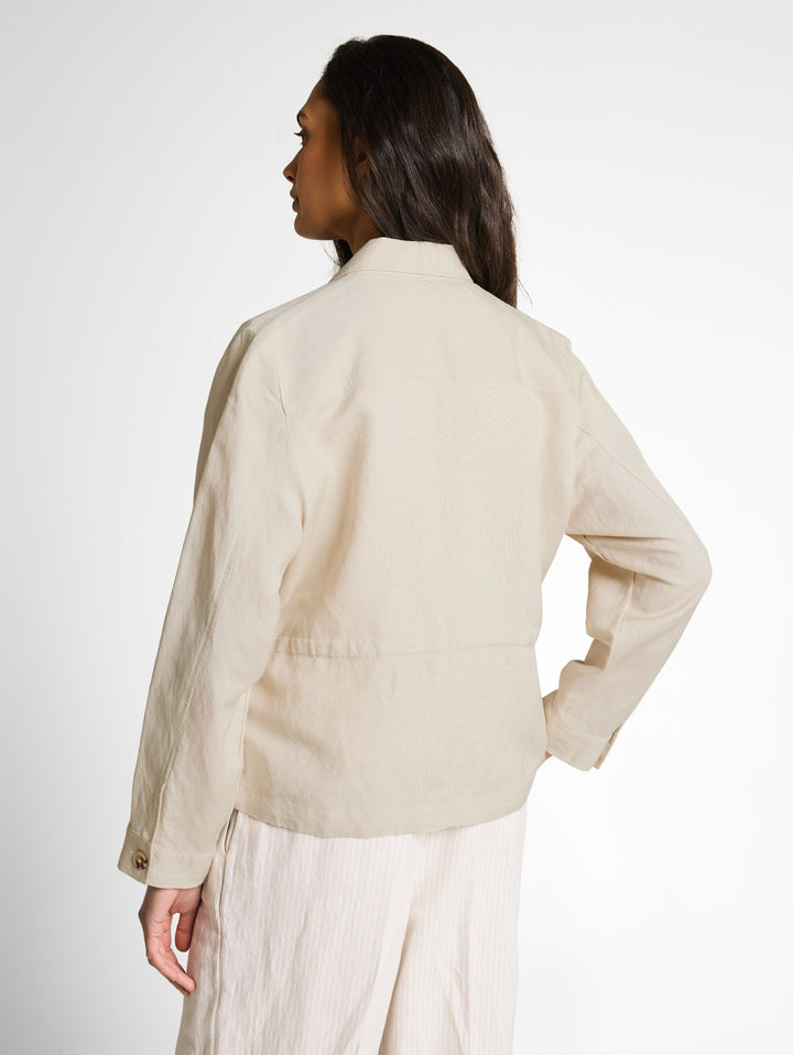 blazer jacket with linen, sand stone beige 29517 Bild 4