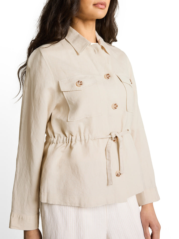 blazer jacket with linen, sand stone beige 29517 Bild 5