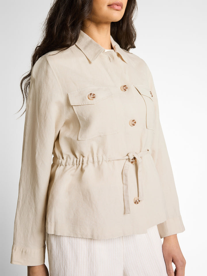 blazer jacket with linen, sand stone beige 29517 Bild 5