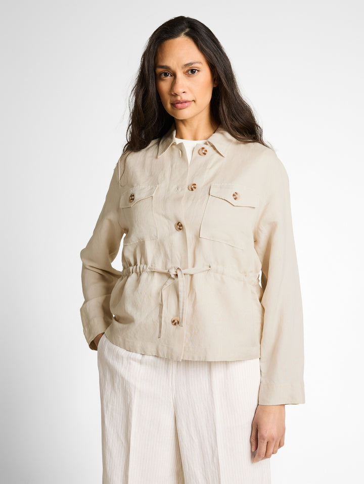 blazer jacket with linen, sand stone beige 29517 Bild 6