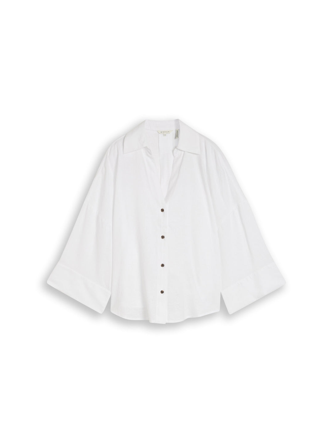 blouse loose fit with linen, White 20000 Bild 1
