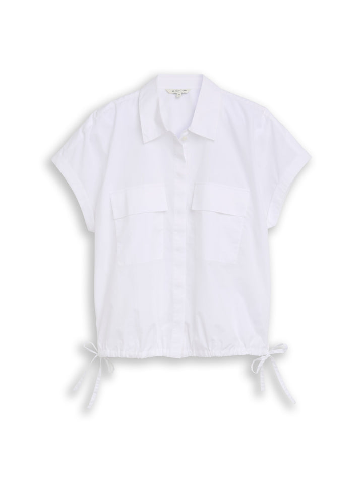 blouse poplin shortsleeves, White 20000 Bild 1