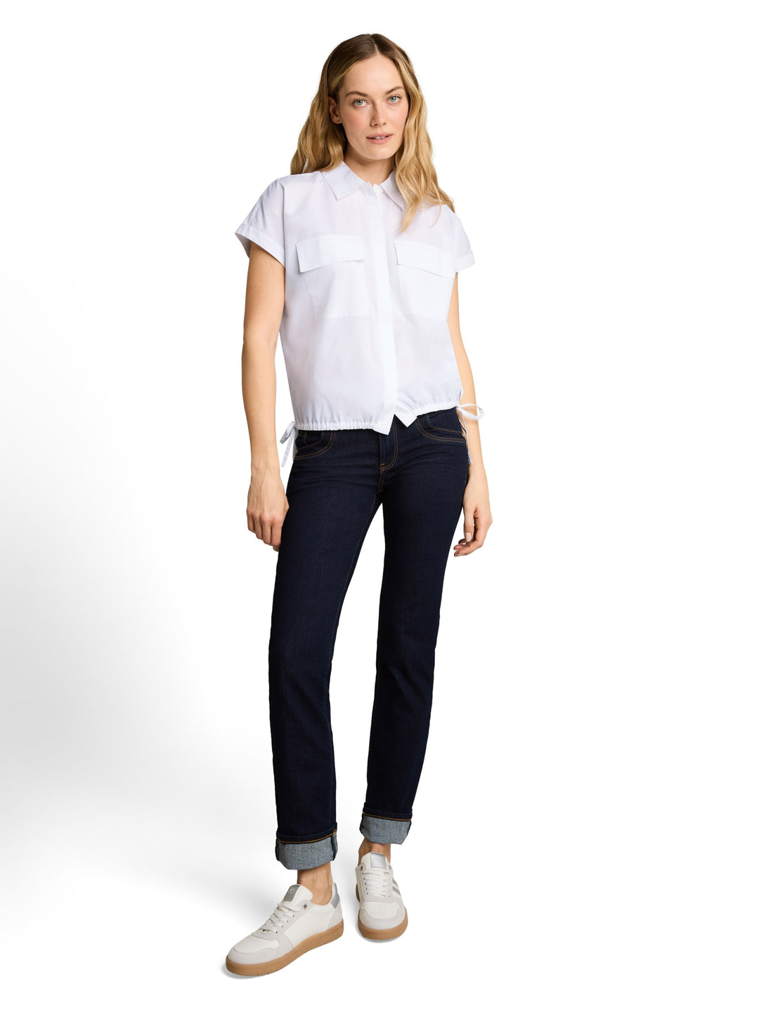 blouse poplin shortsleeves, White 20000 Bild 3