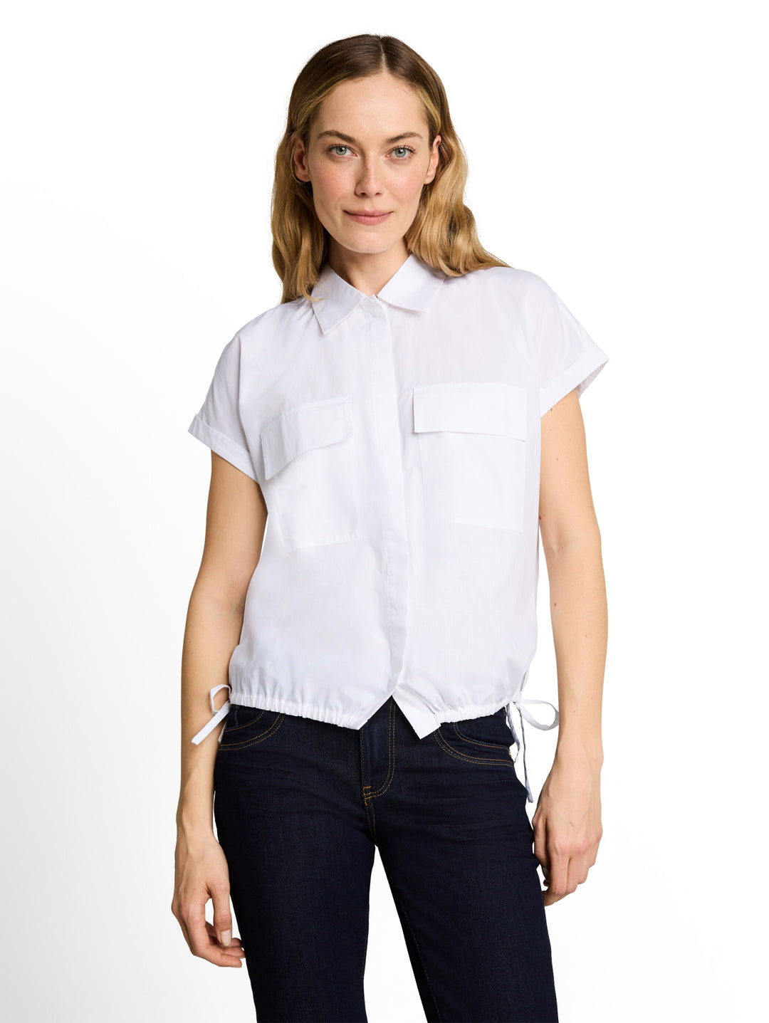 blouse poplin shortsleeves, White 20000 Bild 5